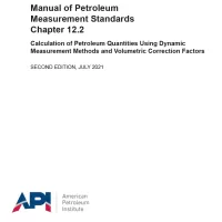 API Manual of Petroleum Measurement Standards Chapter 12.2 PDF