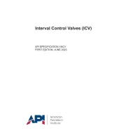 API Spec 19ICV First Edition