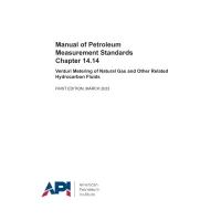 API MPMS Chapter 14.14 First Edition