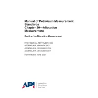 API MPMS Chapter 20.1 (R2024)