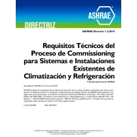 Spanish - Guideline 1.2-2019 -- Technical Requirements for the Commissioning Process for Existing HVAC&R Systems and Assemblies