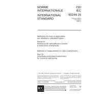 IEC 60244-15 Ed. 1.0 b:1999