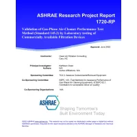 RP-1720 -- Validation of Gas-Phase Air-Cleaner Performance Test Method (Standard 145.2) by Laboratory testing of Commercially Available Filtration Devices