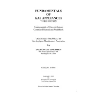 Fundamentals of Gas Appliances, 3rd Edition, Manual & Workbook Combined