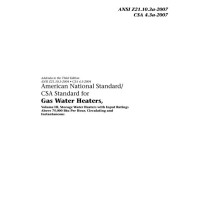 CSA Z21.10.3a-2007/CSA 4.3a-2007