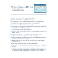 Frequently Asked Questions (FAQ) for Weather Data Viewer 2021 - Basic Subscription