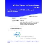 D-RP-1883 -- Development of the ASHRAE Global Occupant Behavior Database